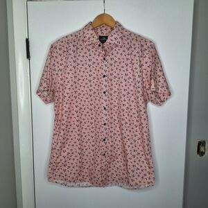 Rodd Gunn Shirt Mens Large Sports Fit Leaf Branch Pattern Casual